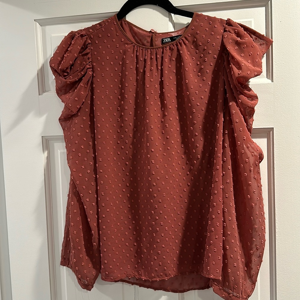 Zara Swiss Dot Blouse